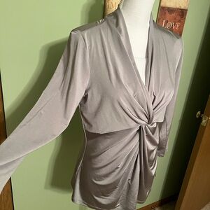 Liz Claiborne Silver Blouse - Size M